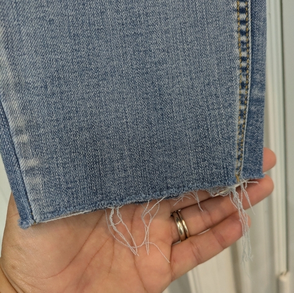 Light wash skinny jeans with raw hem, size 18 petite - Picture 7 of 9